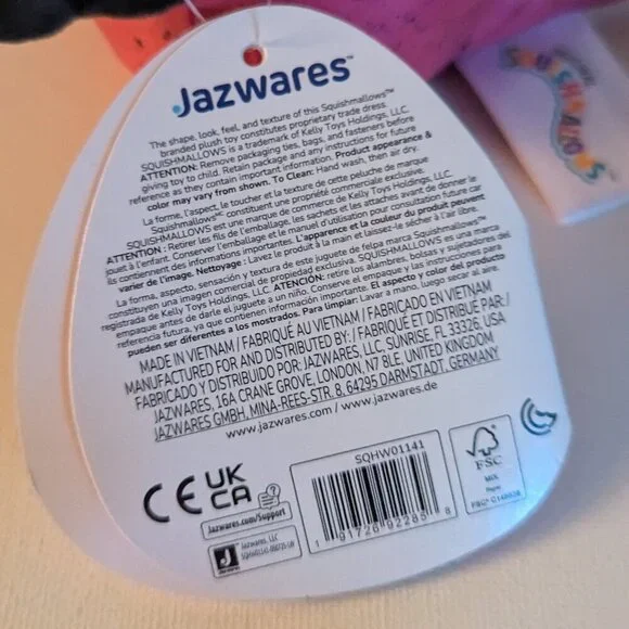 NWT 5" Bianca Pink Flecked Gargoyle Dragon Squishmallows Goth Valloween Plush - Picture 9 of 10